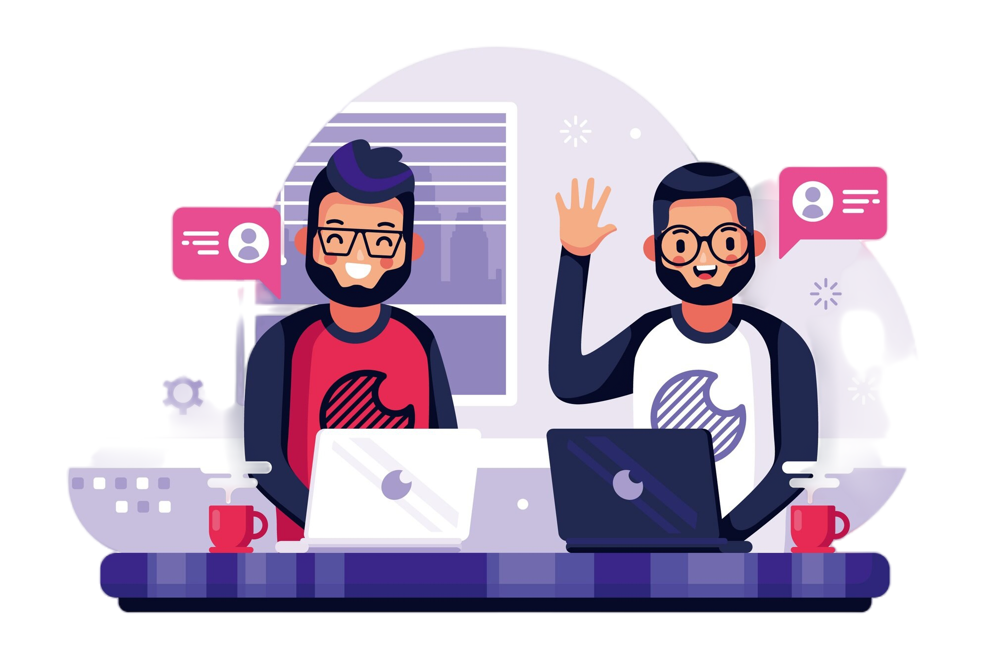 connecting-teams-concept-landing-page